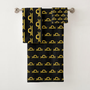 Conjunto De Toalhas Libra, sinal dourado do zodíaco do equilíbrio