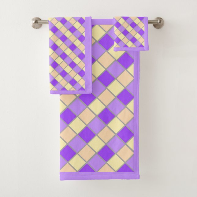 Conjunto De Toalhas Lilac e Peach (Insitu)