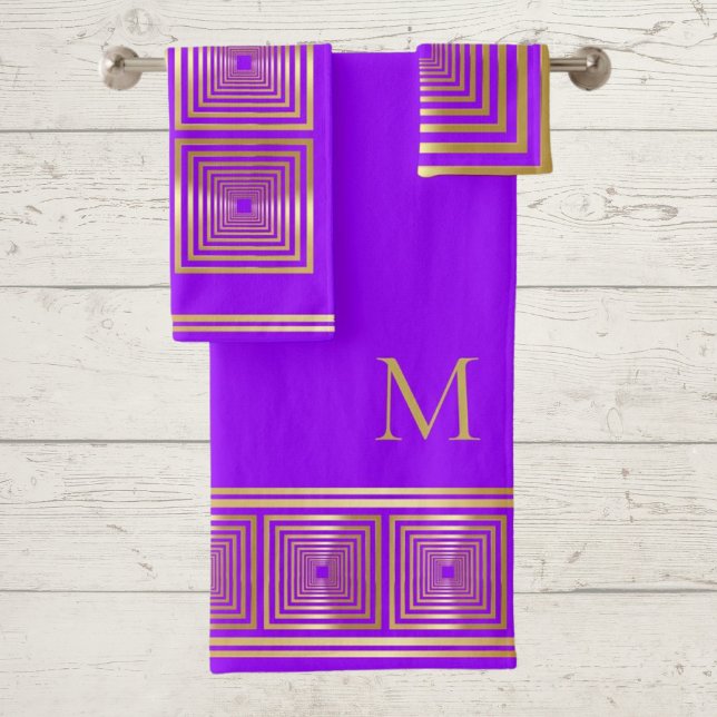 Conjunto De Toalhas Lilac, nome de ouro violeta, neon lilac, luxuoso C (Criador carregado)