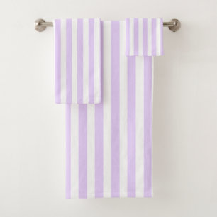 Conjunto De Toalhas Lilac, púrpura e listras brancas