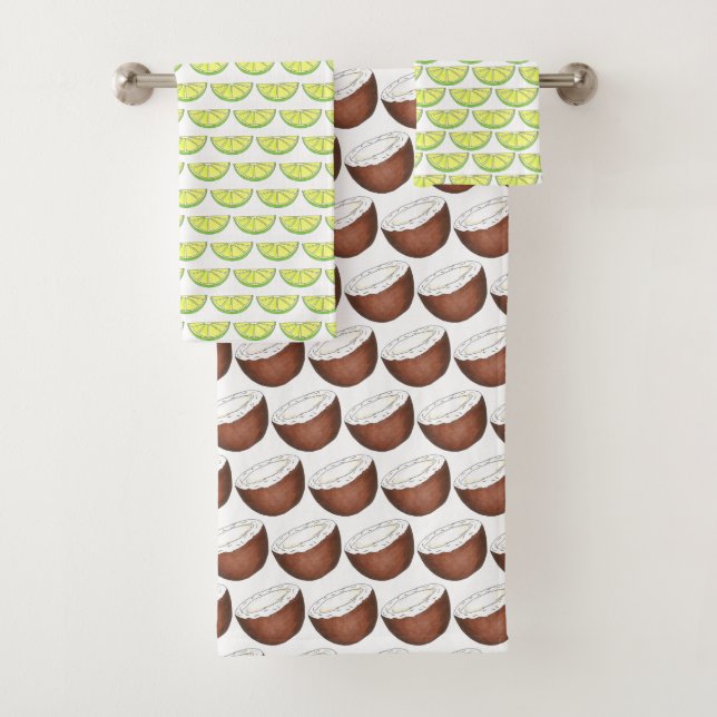 Conjunto De Toalhas Limão na Fruta tropical de Coconut (Insitu)