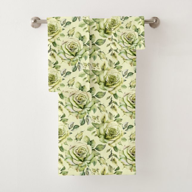 Conjunto De Toalhas Limão verde-rosa-oliva-oliva (Insitu)