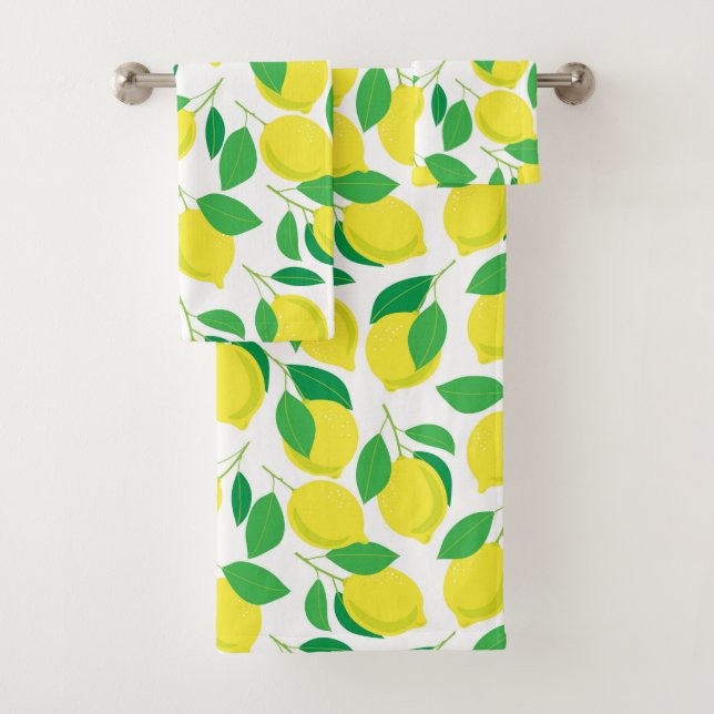Conjunto De Toalhas Limões e padrão das folhas (Insitu)