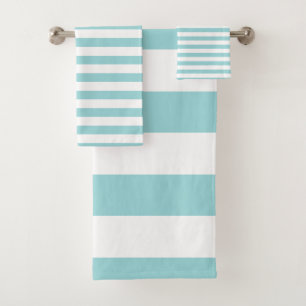 Conjunto De Toalhas Limpet moderno teste padrão listrado azul e branc
