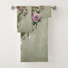 Conjunto De Toalhas Linda flor de lótus