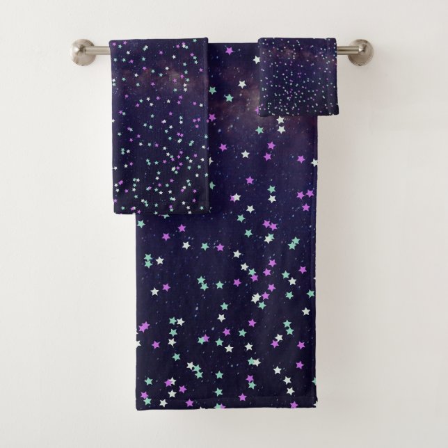 Conjunto De Toalhas Linda galáxia, estrelas (Insitu)