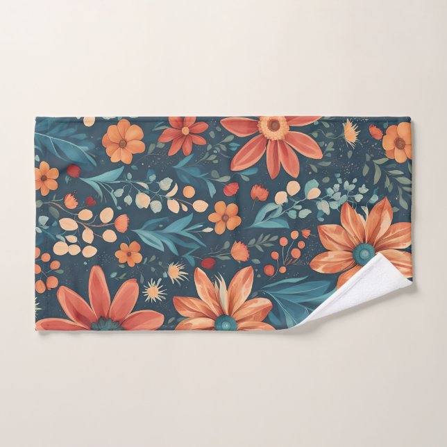 Conjunto De Toalhas Linda Inspiração Floral (Toalha de mão)