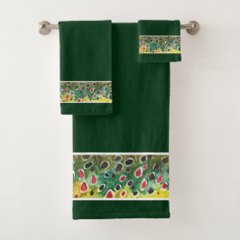 Conjunto De Toalhas Linda truta pescando Angler