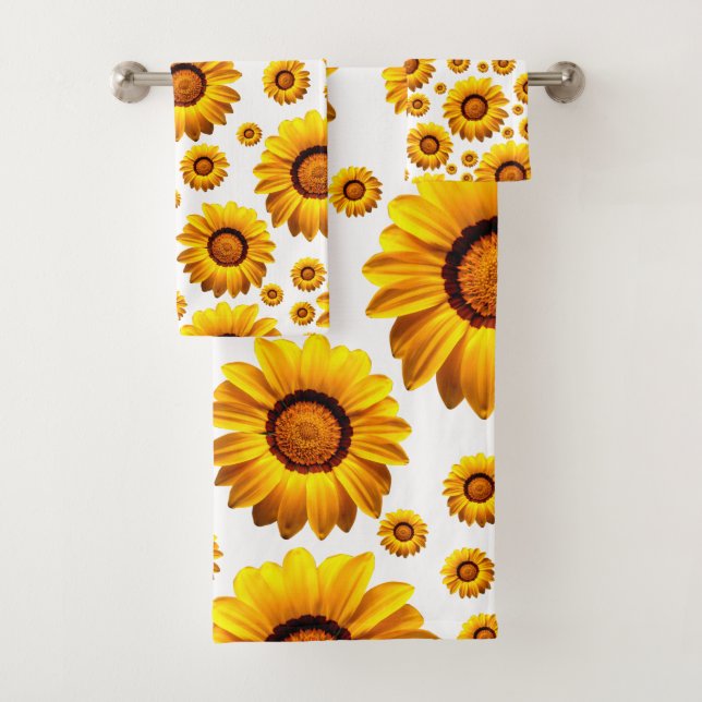 Conjunto De Toalhas Lindas flores amarelas (Insitu)