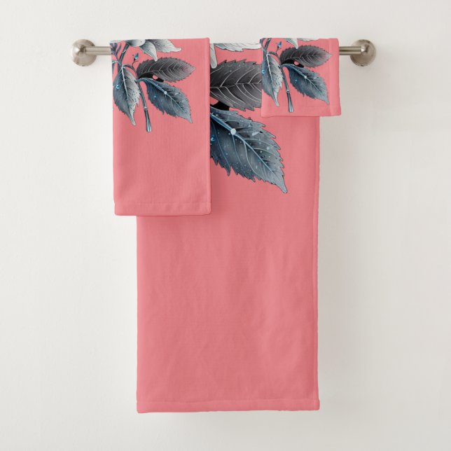 Conjunto De Toalhas lindas folhas e flores (Insitu)