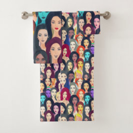 Conjunto De Toalhas Lindas Mulheres