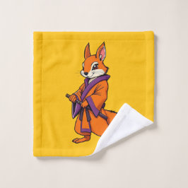 Conjunto De Toalhas Lindo Esquilo Samurai Japonês
