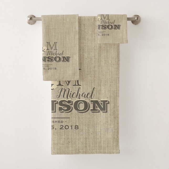 Conjunto De Toalhas Linen Russo Encantado Olha Monograma (Insitu)