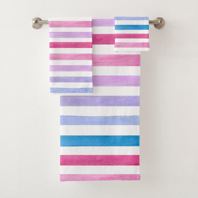 Conjunto De Toalhas Linhas coloridas (Insitu)