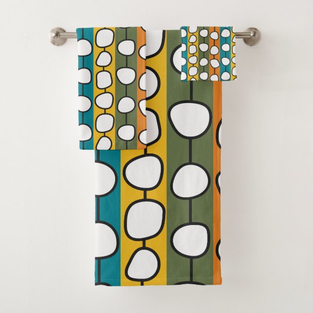 Conjunto De Toalhas Linhas Coloridas MCM (Insitu)