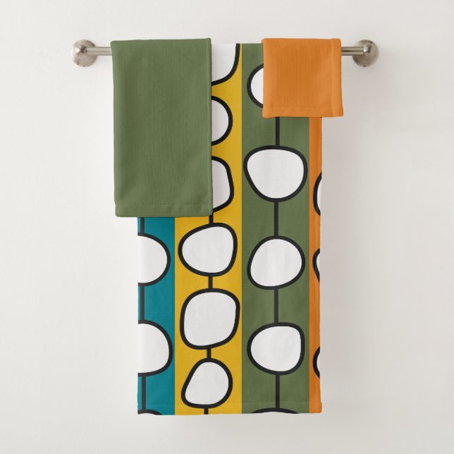 Conjunto De Toalhas Linhas Coloridas MCM (Insitu)