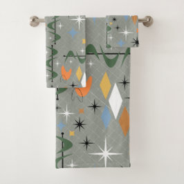 Conjunto De Toalhas Linhas de cinza de rajadas estomáticas icônicas mo