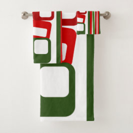 Conjunto De Toalhas Linhas e Retângulos