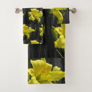 Conjunto De Toalhas Lírio de dia amarelo