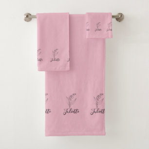 Conjunto De Toalhas Lírio-do-vale Personalizado Flor de Nascimento