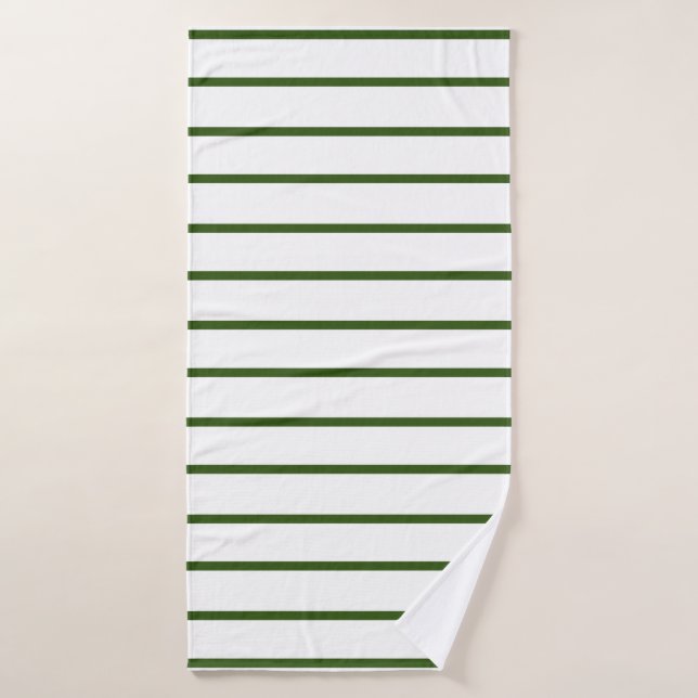 Conjunto De Toalhas Listra decorativa verde floresta (Toalha de Banho)
