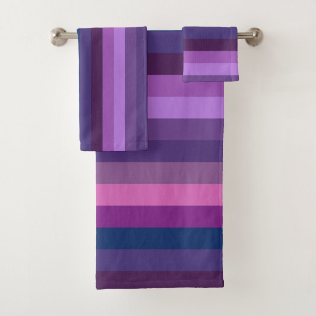 Conjunto De Toalhas Listra Moody de Lavanda Sonhadora e Ameixa (Insitu)