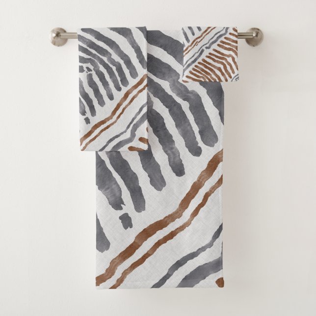Conjunto de Toalhas Listradas Tribais Boho (Insitu)