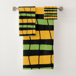 Conjunto De Toalhas Listras abstratas quebradas