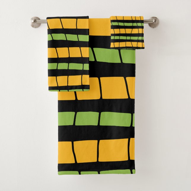 Conjunto De Toalhas Listras abstratas quebradas (Insitu)