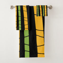 Conjunto De Toalhas Listras abstratas quebradas