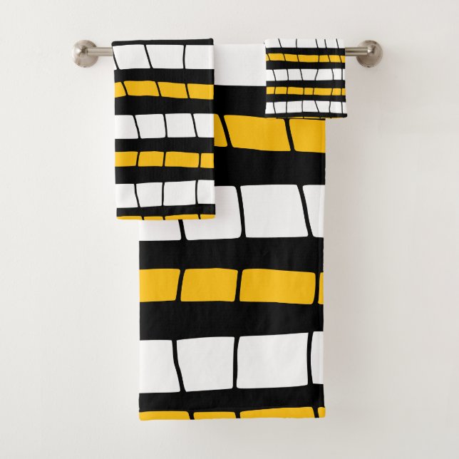 Conjunto De Toalhas Listras abstratas quebradas (Insitu)
