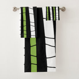 Conjunto De Toalhas Listras abstratas quebradas