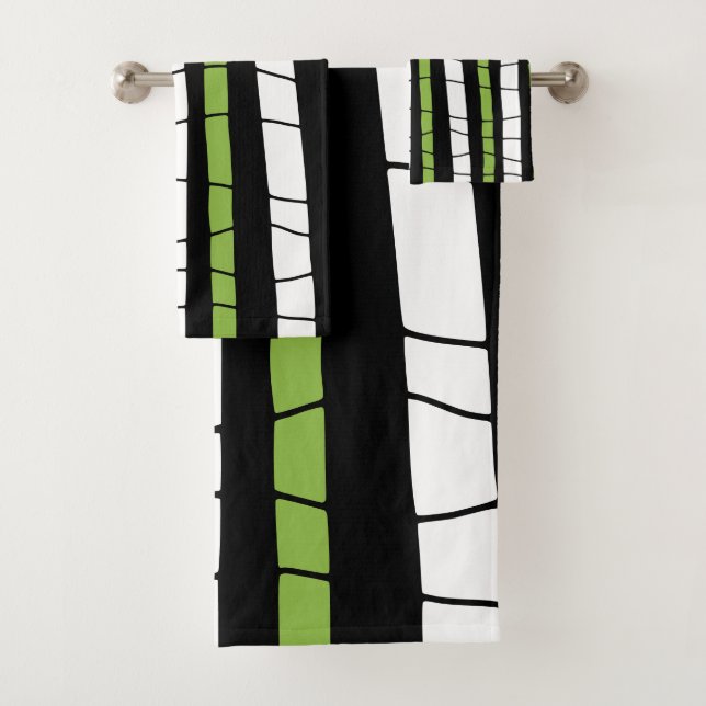 Conjunto De Toalhas Listras abstratas quebradas (Insitu)