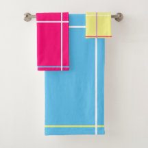 Listras Amarelo Rosa Azul Branco