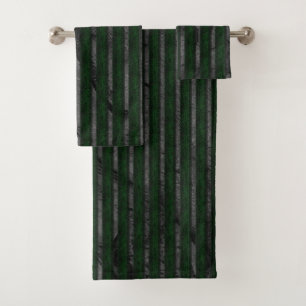 Conjunto De Toalhas Listras ásperas escuras sobre design abstrato manc