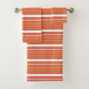 Conjunto De Toalhas Listras coloridas, cor de laranja, claras