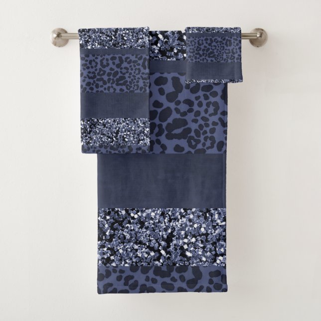 Conjunto De Toalhas Listras de Brilho Leopardo Glam 5 (Insitu)