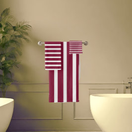 Conjunto De Toalhas Listras de cabana branca e marrom