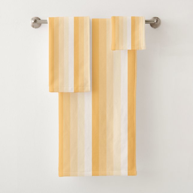 Conjunto De Toalhas Listras de sombra amarelas (Insitu)