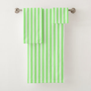 Conjunto De Toalhas Listras dos doces do verde limão e do branco