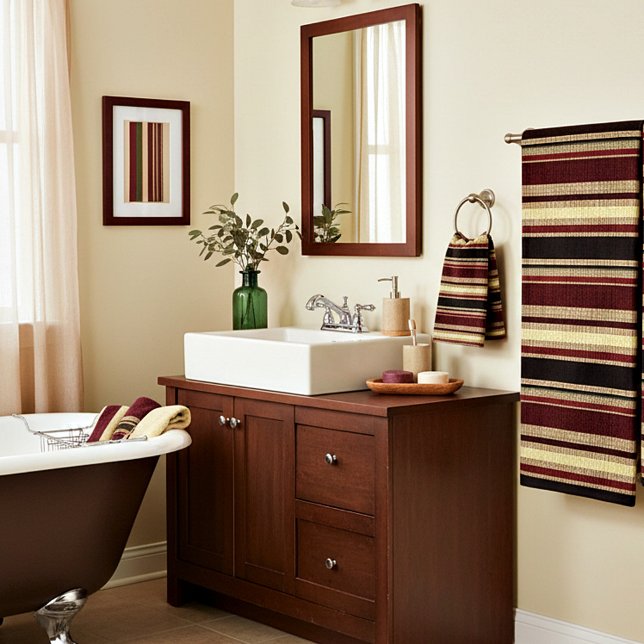 Conjunto De Toalhas Listras escuras texturizadas (Criador carregado)