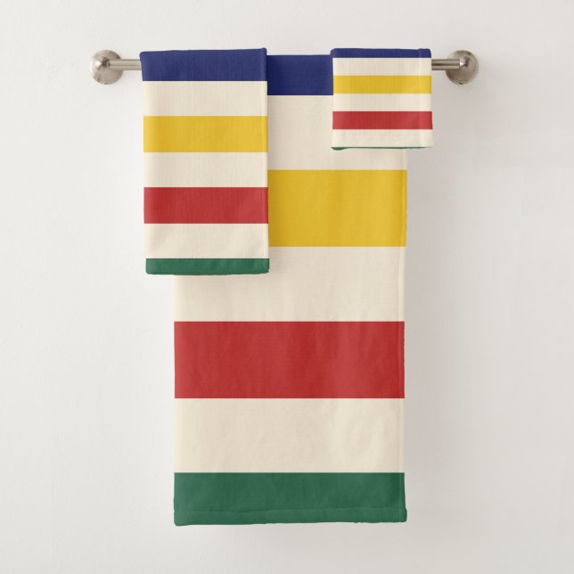 Conjunto De Toalhas Listras Horizontais Coloridas (Insitu)