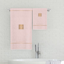 Listras monogramadas rosa dourado elegantes modern