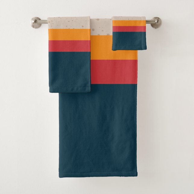 Conjunto De Toalhas Listras retrô Pôr do sol & Slate (Insitu)