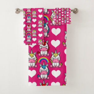 Conjunto De Toalhas Little Girls Unicorn Pony