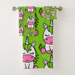Conjunto De Toalhas Little Girls Unicorn Pony
