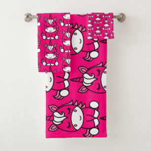 Conjunto De Toalhas Little Girls Unicorn Pony