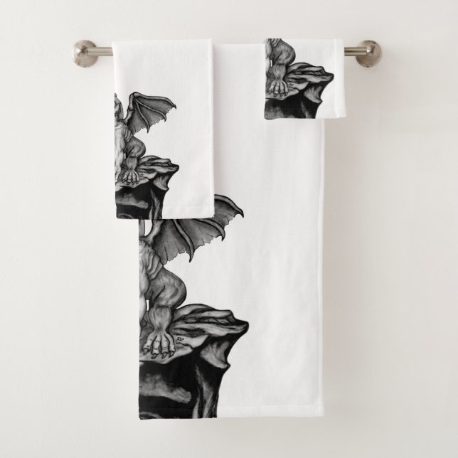 Conjunto De Toalhas Little Golem Gargoyle (Insitu)