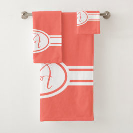Conjunto De Toalhas Living Coral Monogram
