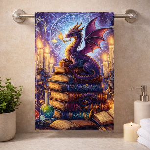 Conjunto De Toalhas Livros de Feiticeiro do Dragão Místico